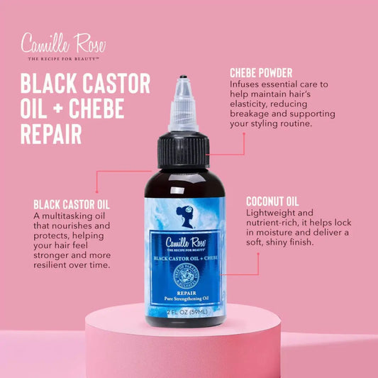 Camille Rose Black Castor Oil + Chebe Repair Sana Beauty NL Haarverzorging