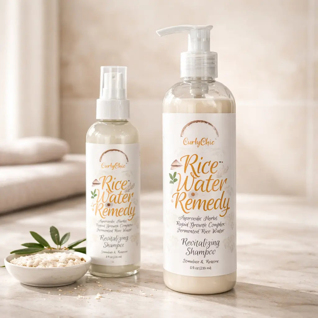 Curly Chic Ricewater Revitalizing Shampoo 8 oz - Sana Beauty NL