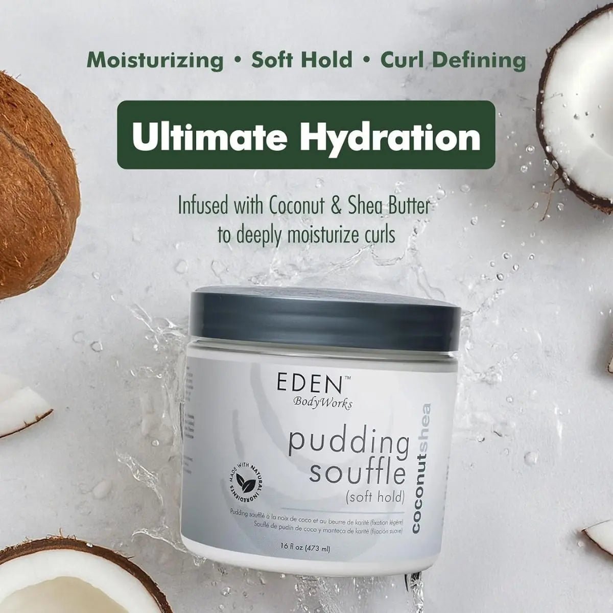 Eden BodyWorks Coconut Shea Pudding Soufflé - Sana Beauty NL