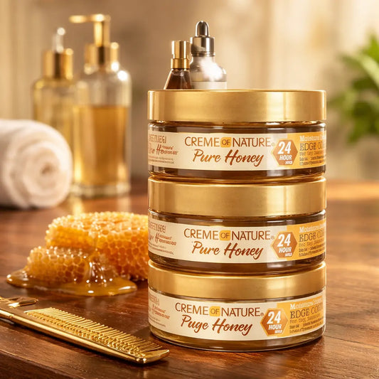 Creme of Nature Pure Honey Moisture Infusion Edge Control Sana Beauty NL Haarverzorging