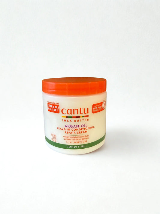 Cantu Arganolie Leave-In Conditioner & Herstellende Crème Sana Beauty NL Haarverzorging