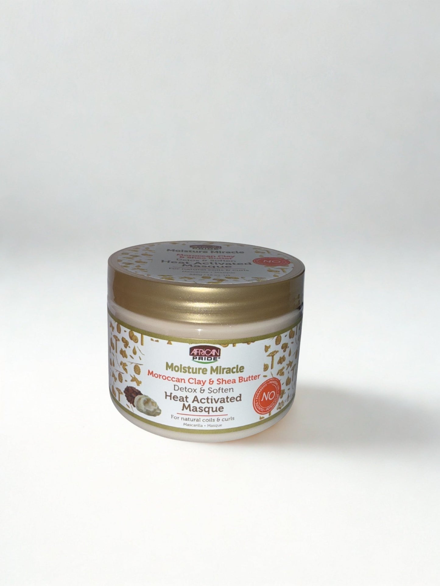 African Pride Moisture Miracle Moroccan Clay & Shea Butter Heat Activated Masque - Sana Beauty NL