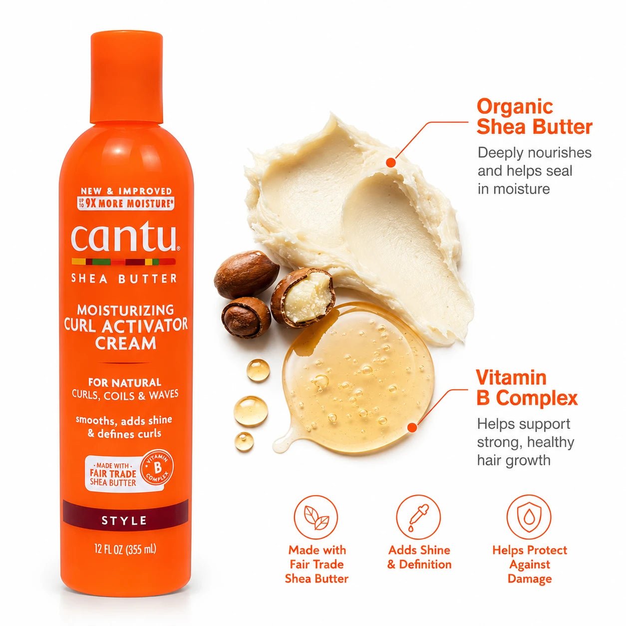 Cantu Shea Butter Moisturizing Curl Activator Cream - Sana Beauty NL