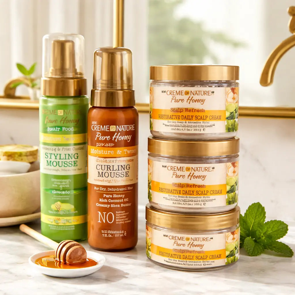 Creme of Nature Pure Honey Scalp Refresh Restorative Daily Scalp Cream 4.7oz - Sana Beauty NL
